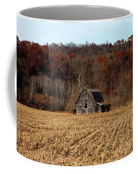 Barn Coffee Mug featuring the photograph Old Country Barn in Autumn #1 by Jeff Severson