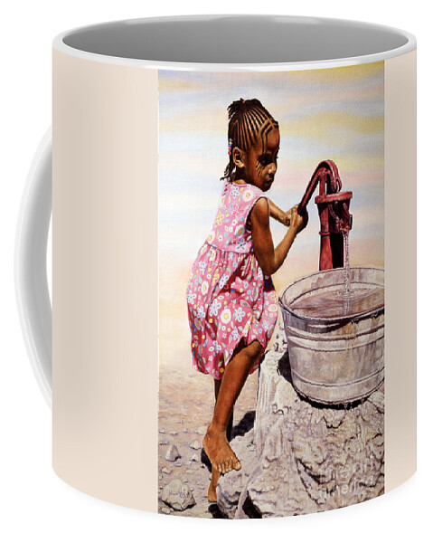 Portrait Coffee Mug featuring the painting Old Faithful by Nicole Minnis