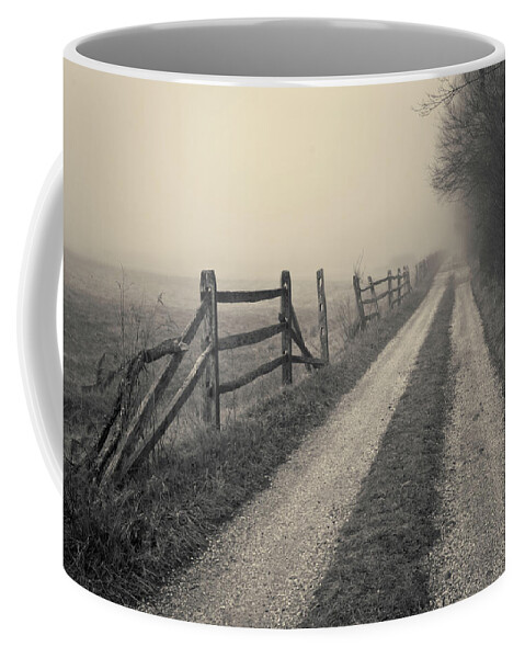 Old Coffee Mug featuring the photograph Old Farm Road Toned by David Gordon