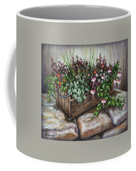 Flowers Coffee Mug featuring the painting Old Flower Box by Kim Lockman
