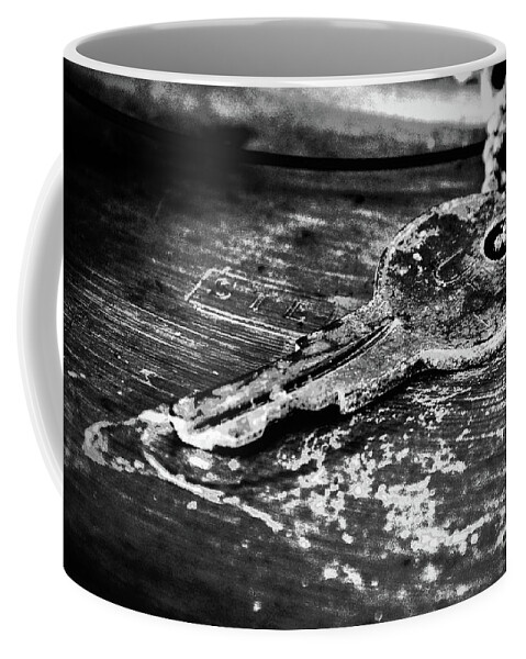 Key Coffee Mug featuring the photograph Old Key by Susan Cliett