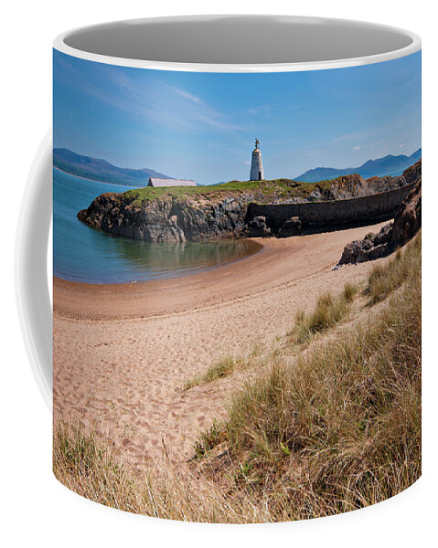 Lighthouse Coffee Mug featuring the photograph Old Llanddwyn lighthouse by Meirion Matthias