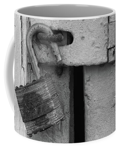 Abstract Coffee Mug featuring the photograph Old Lock and Latch by Richard Rizzo