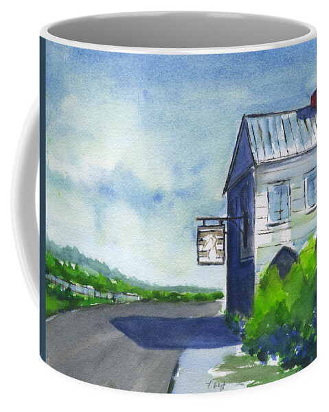 Pelican Inn Coffee Mug featuring the painting Old Pelican Inn by Frank Bright