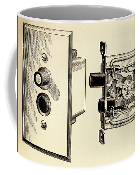 Switch Coffee Mug featuring the photograph Old Push Button Light Switch by Paul W Faust - Impressions of Light