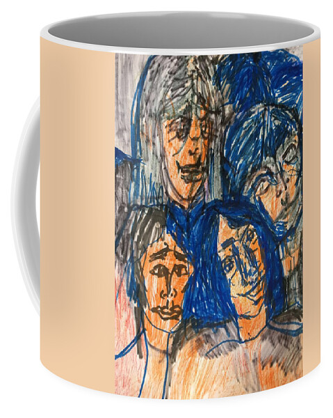 Expressive Coffee Mug featuring the painting Old Rockers by Judith Redman