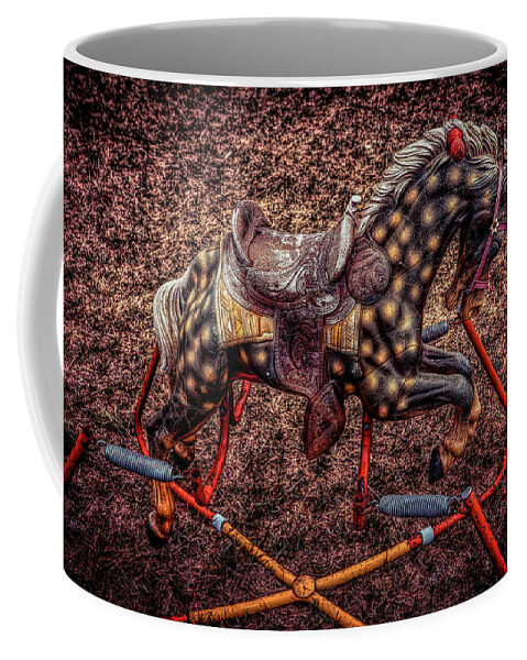Horses Coffee Mug featuring the photograph Old Rocking Horse by Lilia S