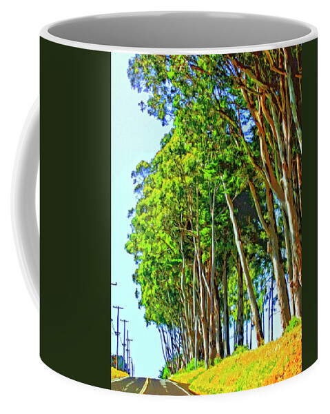 Old Telegraph Road Coffee Mug featuring the painting Old Telegraph Road by Dominic Piperata