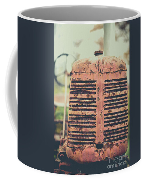 Vermont Coffee Mug featuring the photograph Old Tractor Vintage Look by Edward Fielding