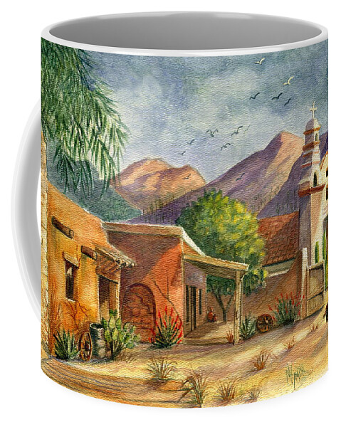 Old Tucson Movie Studios Coffee Mug featuring the painting Old Tucson by Marilyn Smith