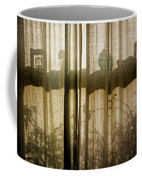 Old Coffee Mug featuring the photograph Old windows 2 by Steve Ball