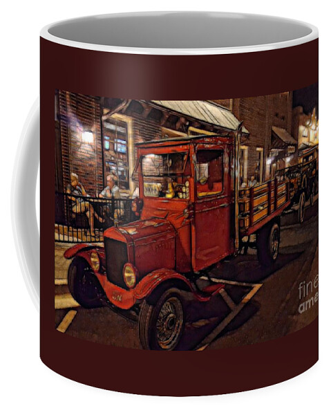 The Villages Coffee Mug featuring the photograph Ole Towne Happenings by Mary Lou Chmura