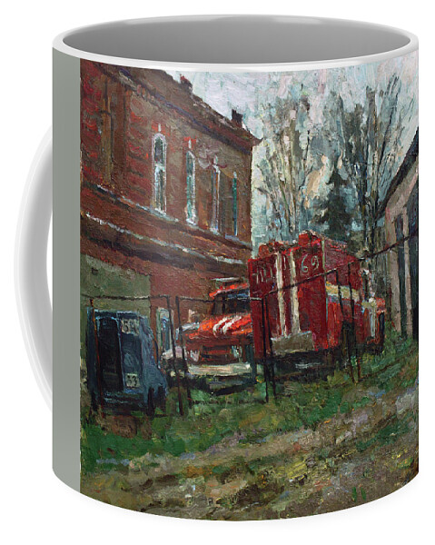 Plein Air Coffee Mug featuring the painting On a rest by Juliya Zhukova
