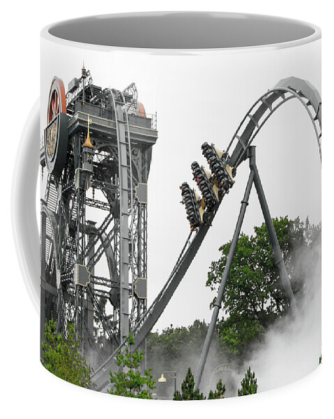 Park Coffee Mug featuring the photograph On a Rollercoaster by Adriana Zoon
