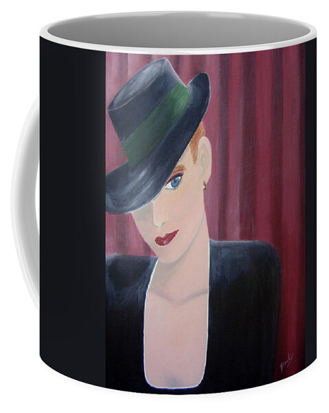 Woman Coffee Mug featuring the painting On Stage by Donna Blackhall