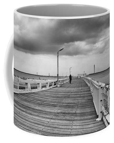 Belgium Coffee Mug featuring the photograph On the boardwalk 2 by Ingrid Dendievel