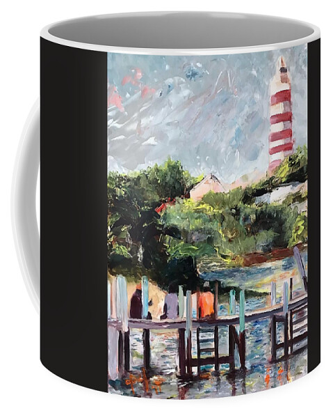 Hope Town Coffee Mug featuring the painting On the Dock by Josef Kelly