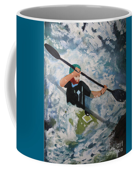 Water Coffee Mug featuring the painting On the New by Sandy McIntire