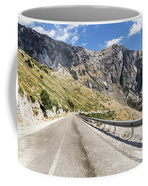 Albania Coffee Mug featuring the photograph On the road in Albania by Didier Marti