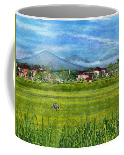 Ubud Coffee Mug featuring the painting On The Way To Ubud 3 Bali Indonesia by Melly Terpening