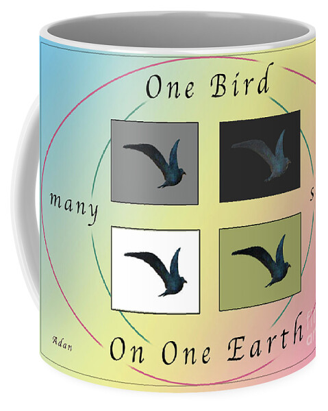 Bird Coffee Mug featuring the photograph One Bird Poster and Greeting Card v1 by Felipe Adan Lerma