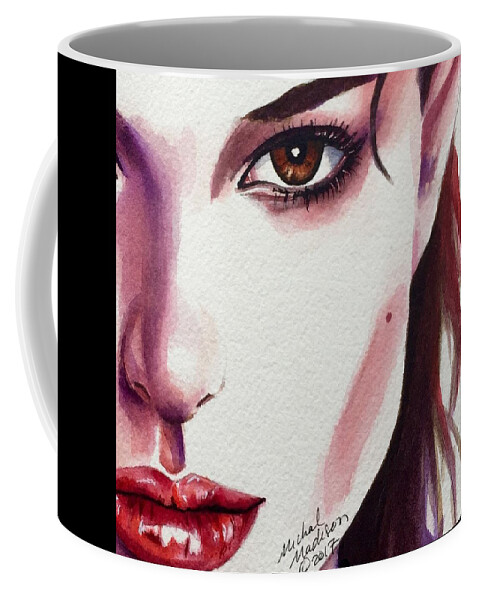 Beauty Coffee Mug featuring the painting One Decision by Michal Madison