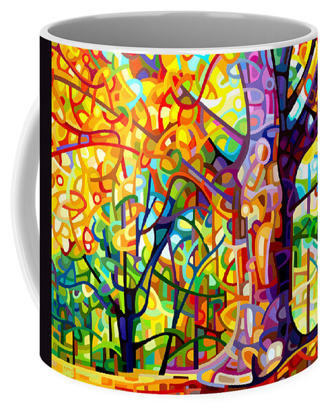 Fine Art Coffee Mug featuring the painting One Fine Day by Mandy Budan