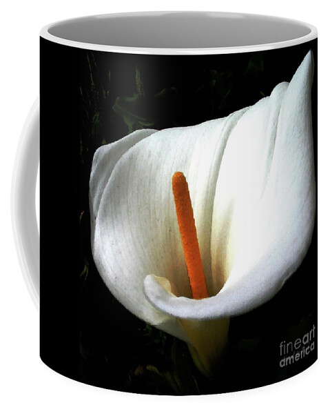 Calla Lily Coffee Mug featuring the photograph The Light Dispels Darkness by Hazel Holland