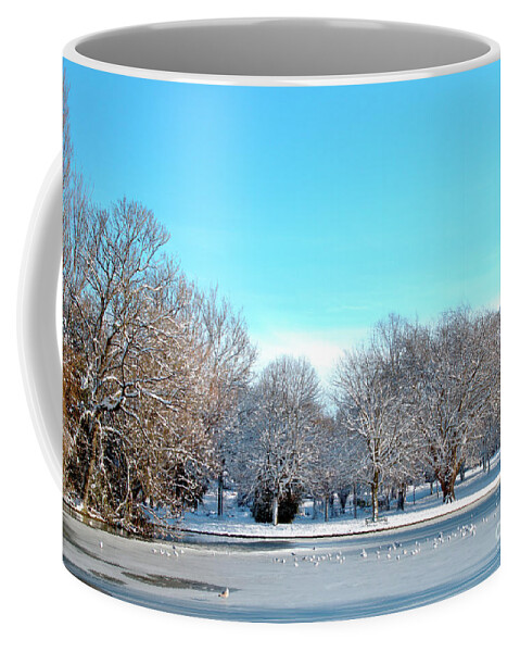 Landscape Coffee Mug featuring the photograph On Thin Ice by Baggieoldboy