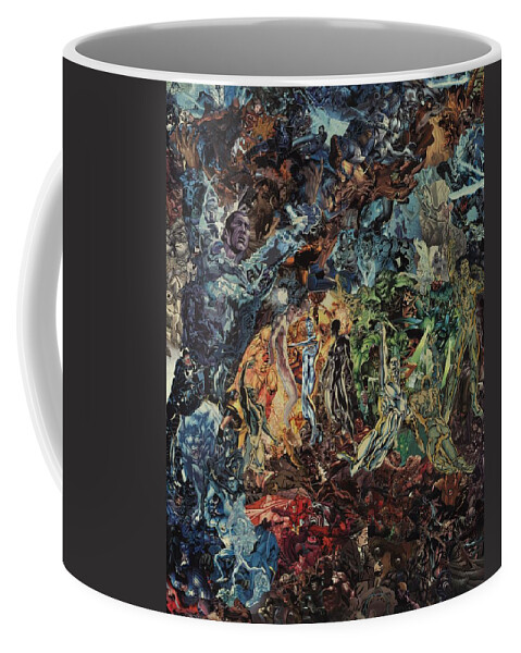 El Greco Coffee Mug featuring the mixed media Opening of the Fifth Seal after El Greco by Joshua Redman