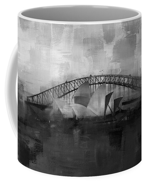 Sydney Coffee Mug featuring the painting Opera House 01 by Gull G