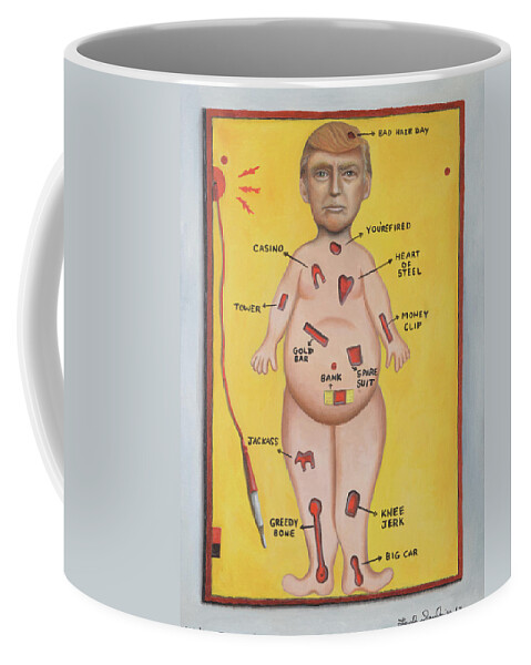 Donald Trump Coffee Mug featuring the painting Operation Trump pro photo by Leah Saulnier The Painting Maniac