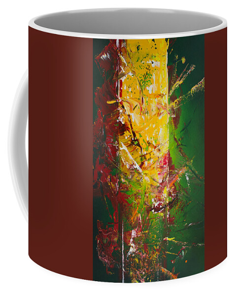 Derek Kaplan Art Coffee Mug featuring the painting Opt.100.15 Summer Night by Derek Kaplan