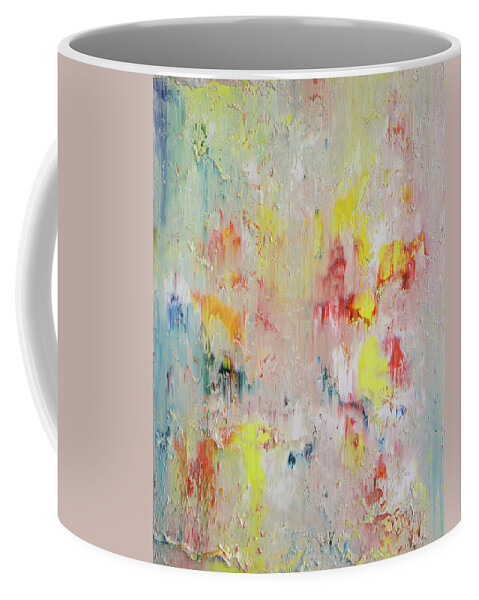 Derek Kaplan Art Coffee Mug featuring the painting Opt.64.16 When You Beleive by Derek Kaplan