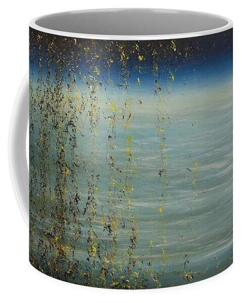 Derek Kaplan Art Coffee Mug featuring the painting Opt.7.16 Got My Own Sunshine by Derek Kaplan