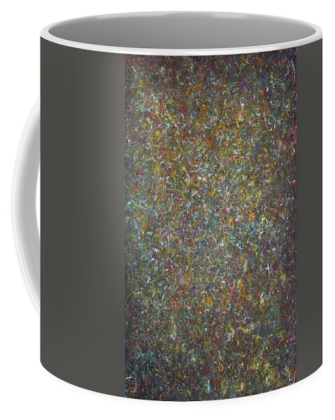 Derek Kaplan Art Coffee Mug featuring the painting Opt.80.15 Tender Moments Alone by Derek Kaplan