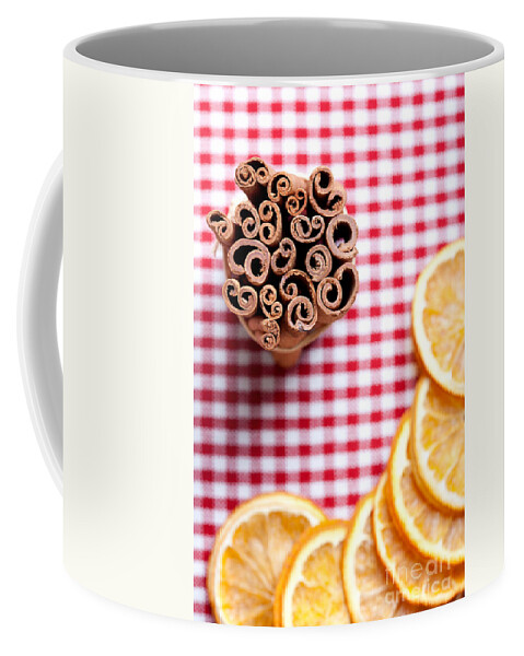 Orange Coffee Mug featuring the photograph Orange and Cinnamon by Nailia Schwarz