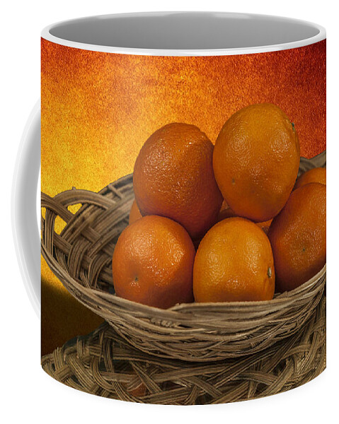 Orange Coffee Mug featuring the photograph Orange Basket by Shirley Mangini