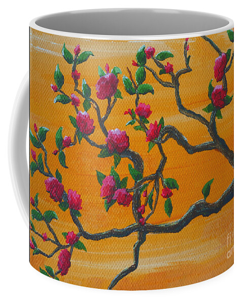 Orange Coffee Mug featuring the painting Orange Branch by Julia Underwood