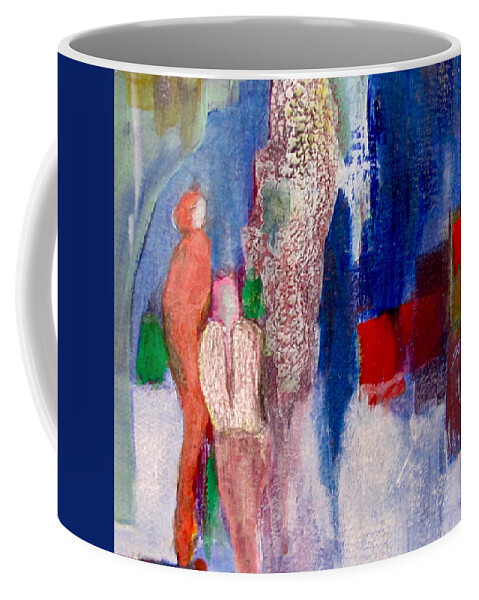 Orange Coffee Mug featuring the painting Orange Jumpsuit by Carole Johnson
