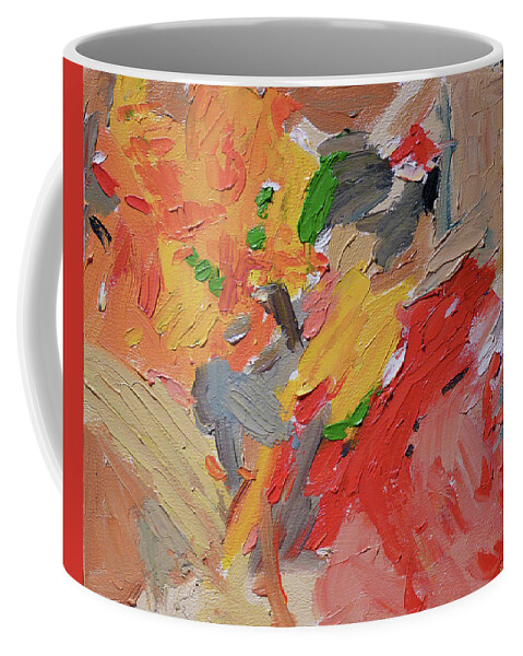 Abstract Coffee Mug featuring the painting Orange Light by Stan Chraminski