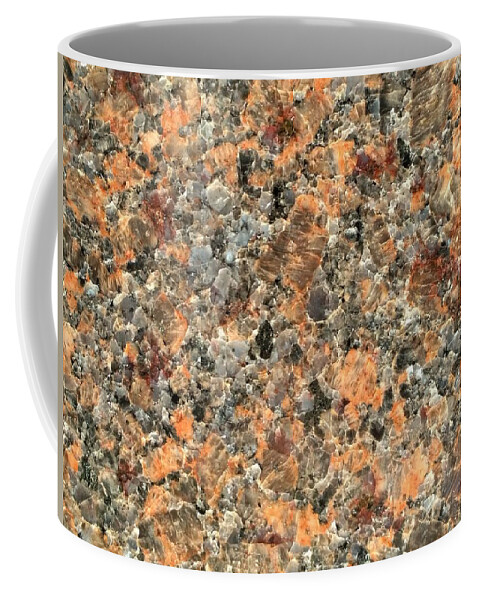 Phorograph Coffee Mug featuring the photograph Orange Polished Granite Stone by Delynn Addams