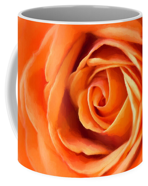 Rose Coffee Mug featuring the photograph Orange Rose by Cindi Ressler