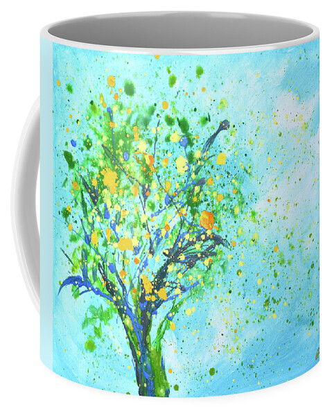 Tree Coffee Mug featuring the painting Orange Tree by Gina De Gorna