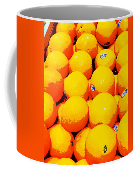 Orange Coffee Mug featuring the digital art Oranges by Katy Hawk