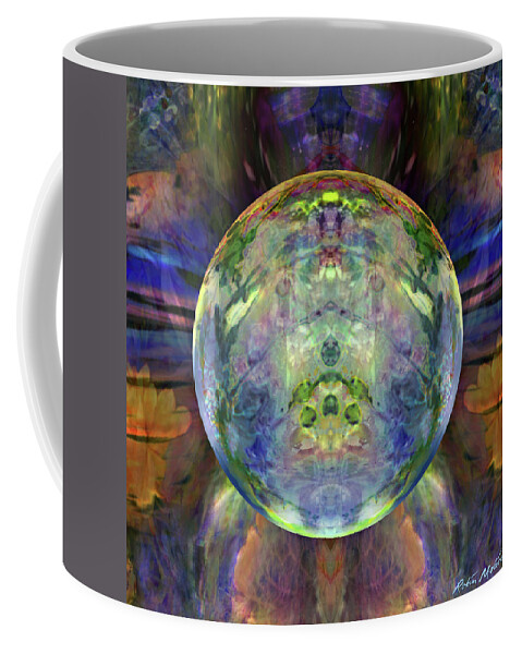 Symmetry Coffee Mug featuring the digital art Orbital Symmetry by Robin Moline
