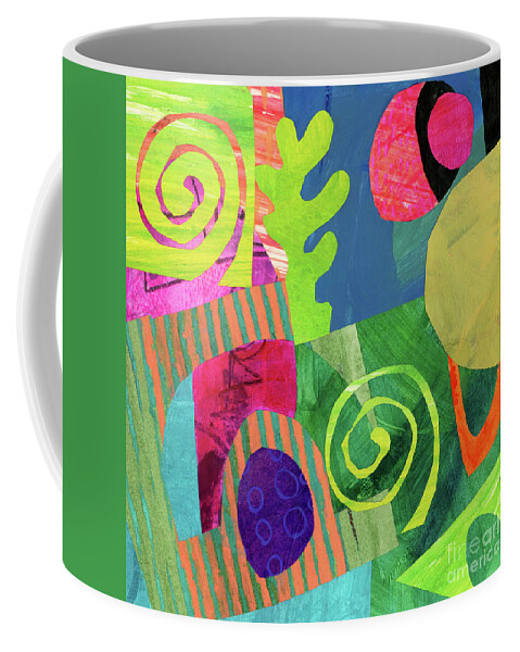 Orbits Coffee Mug featuring the mixed media Orbits by Elena Nosyreva