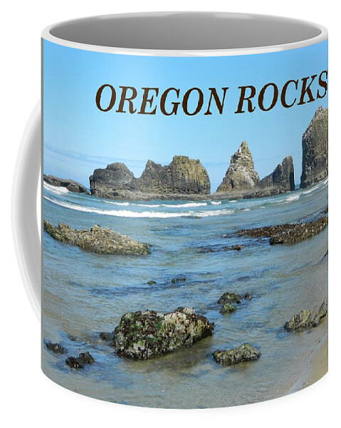 Oceanside Coffee Mug featuring the photograph Oregon Rocks Landscape by Gallery Of Hope 