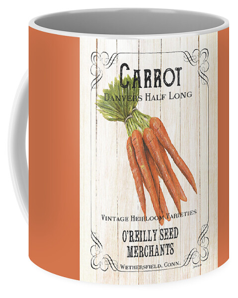 Carrot Coffee Mug featuring the painting Organic Seed Packet 2 by Debbie DeWitt
