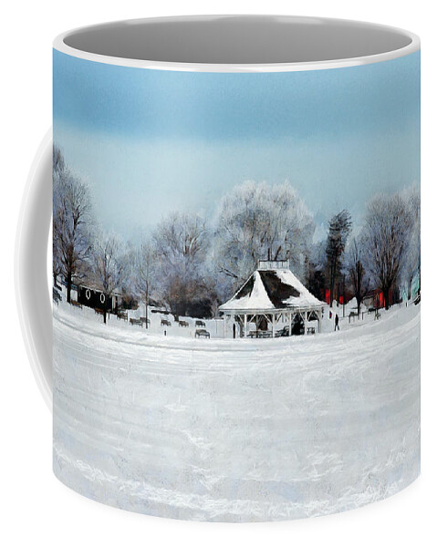 Winter Coffee Mug featuring the digital art Orillia Winter by JGracey Stinson